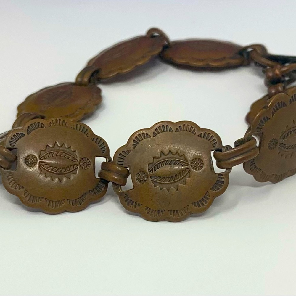 Vintage Southwest Copper Link Bracelet